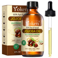 Yoken Organic Jojoba Oil 4 fl oz EWG Verified 100% Pure Jojoba Oil Cold Pressed for Skin Hair Nails Cuticles - Unrefined & Hexane Free Natural Face Moisturizer Carrier Oil Facial Oil for Gua Sha
